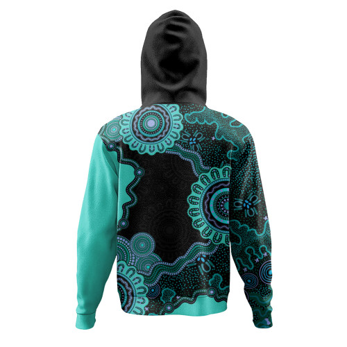 Indigenous Australian Aboriginal Hoodie Connected By Flow And Spirit