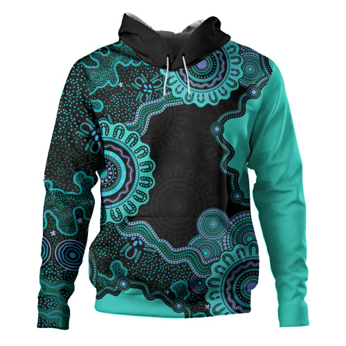 Indigenous Australian Aboriginal Hoodie Connected By Flow And Spirit
