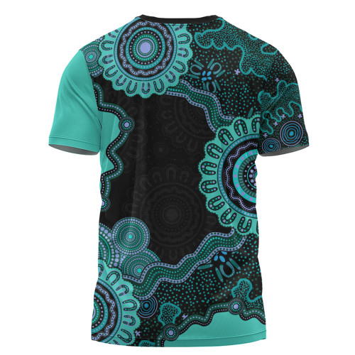 Indigenous Australian Aboriginal T-Shirt Connected By Flow And Spirit