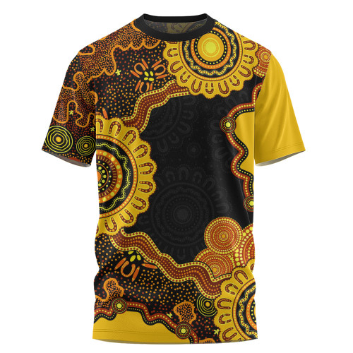 Indigenous Australian Aboriginal T-Shirt Connected By Flow And Spirit