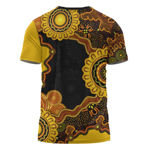 Indigenous Australian Aboriginal T-Shirt Connected By Flow And Spirit