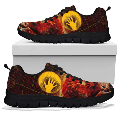 Australia Aboriginal Sneaker - Indigenous Flag Hand Art Australia Aboriginal Sneaker - Indigenous Flag Hand Art