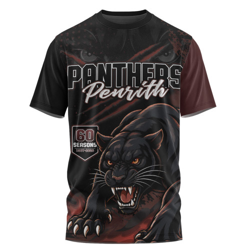Penrith Panthers T-Shirt Honouring 60 Seasons Of Fierce Legacy
