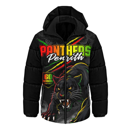 Penrith Panthers Hooded Padded Jacket Honouring 60 Seasons Of Fierce Legacy