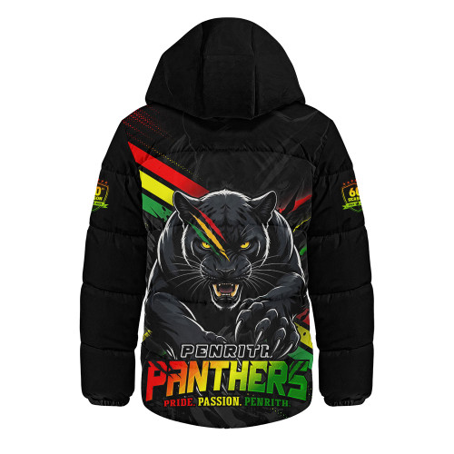 Penrith Panthers Hooded Padded Jacket Breaking Limits Through 60 Seasons