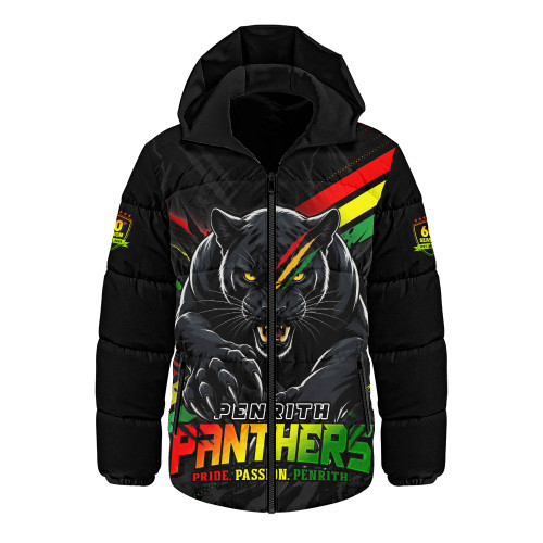 Penrith Panthers Hooded Padded Jacket Breaking Limits Through 60 Seasons