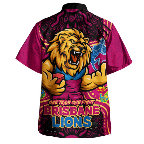 Brisbane Lions Hawaiian Shirt One Team One Fight