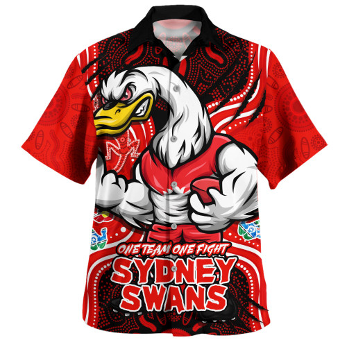 Sydney Swans Hawaiian Shirt One Team One Fight