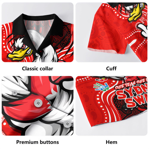 Sydney Swans Hawaiian Shirt One Team One Fight