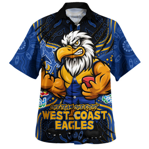 West Coast Eagles Hawaiian Shirt One Team One Fight