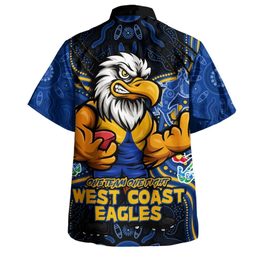 West Coast Eagles Hawaiian Shirt One Team One Fight
