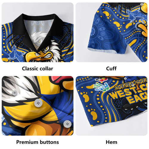 West Coast Eagles Hawaiian Shirt One Team One Fight
