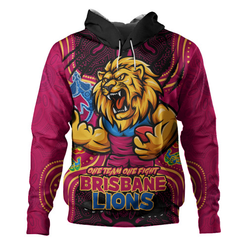 Brisbane Lions Hoodie One Team One Fight
