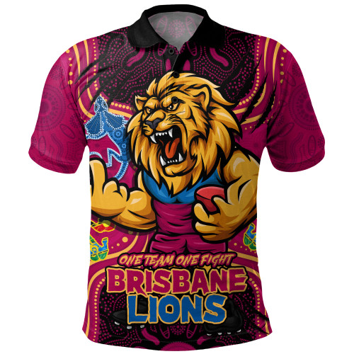 Brisbane Lions Polo Shirt One Team One Fight