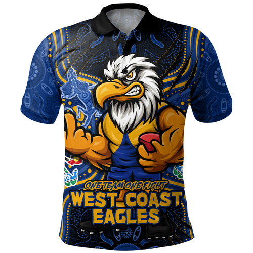 West Coast Eagles Polo Shirt One Team One Fight