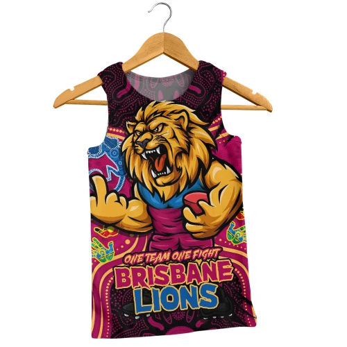 Brisbane Lions Men Singlet One Team One Fight