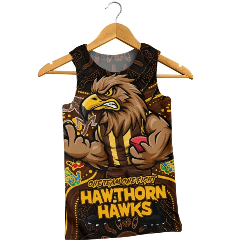 Hawthorn Men Singlet One Team One Fight