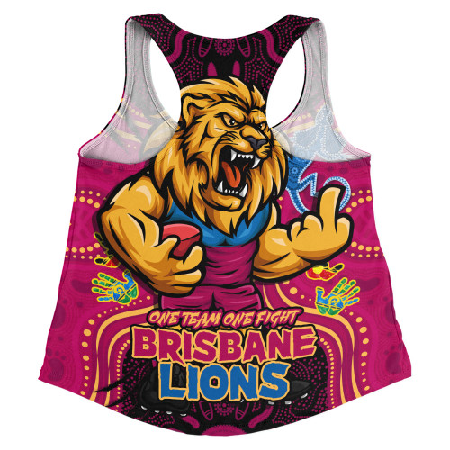Brisbane Lions Women Racerback Singlet One Team One Fight