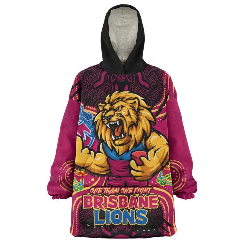 Brisbane Lions Snug Hoodie One Team One Fight