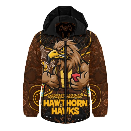 Hawthorn Hooded Padded Jacket One Team One Fight