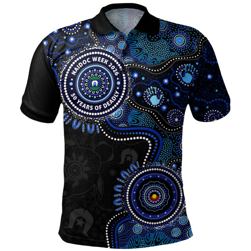 Indigenous Australian Aboriginal Polo Shirt Naidoc Week Spirit Connection Through Sea Country