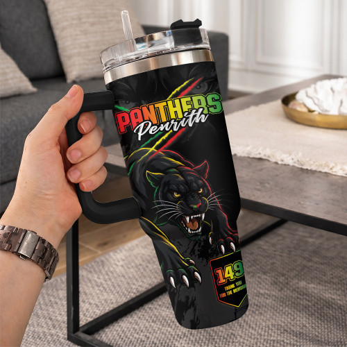 Penrith Panthers 40oz Tumbler Honouring 60 Seasons Of Fierce Legacy