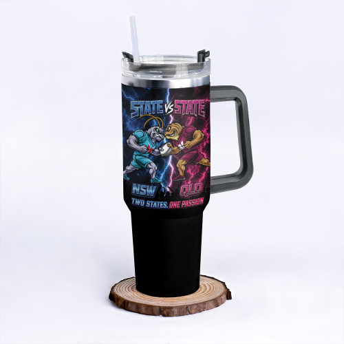 New South Wales Blues 40oz Tumbler Two States One Passion Game Day
