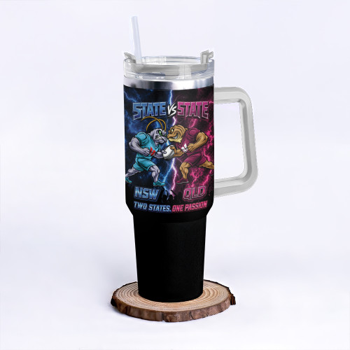 New South Wales Blues 40oz Tumbler Two States One Passion Game Day