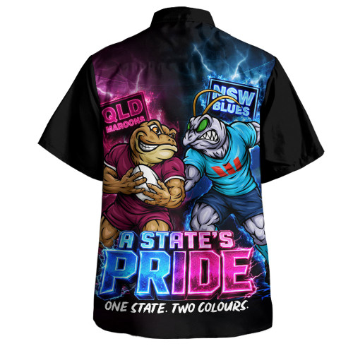 Queensland Maroons Hawaiian Shirt NSW Vs QLD State Pride Clash