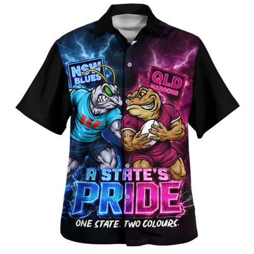 Queensland Maroons Hawaiian Shirt NSW Vs QLD State Pride Clash