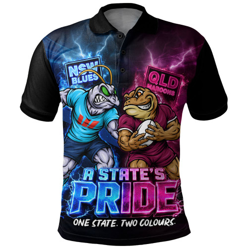 Queensland Maroons Polo Shirt NSW Vs QLD State Pride Clash