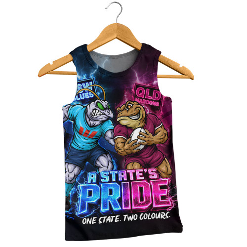 Queensland Maroons Men Singlet NSW Vs QLD State Pride Clash