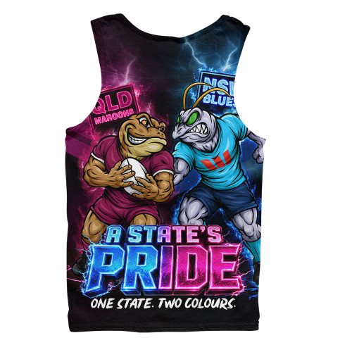 Queensland Maroons Men Singlet NSW Vs QLD State Pride Clash