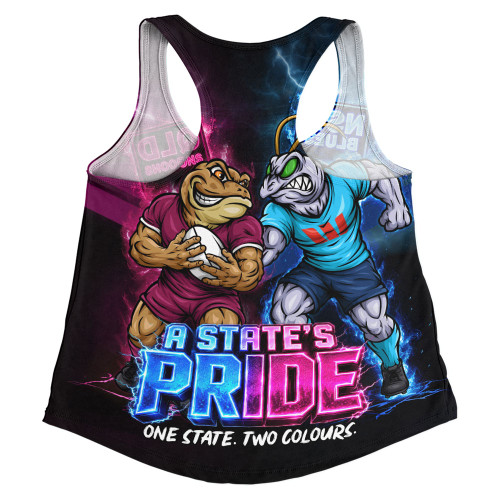 Queensland Maroons Women Racerback Singlet NSW Vs QLD State Pride Clash