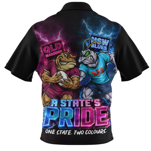 Queensland Maroons Zip Polo Shirt NSW Vs QLD State Pride Clash
