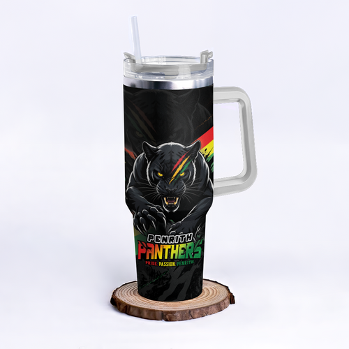 Penrith Panthers 40oz Tumbler Breaking Limits Through 60 Seasons