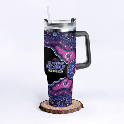 Indigenous Australian Aboriginal 40oz Tumbler Naidoc Journey Of Ancestral Spirit Paths