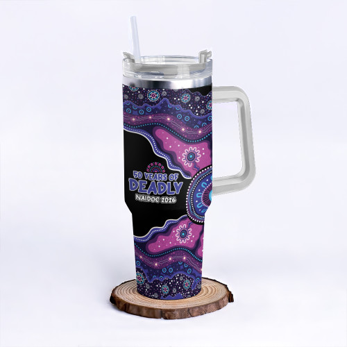 Indigenous Australian Aboriginal 40oz Tumbler Naidoc Journey Of Ancestral Spirit Paths