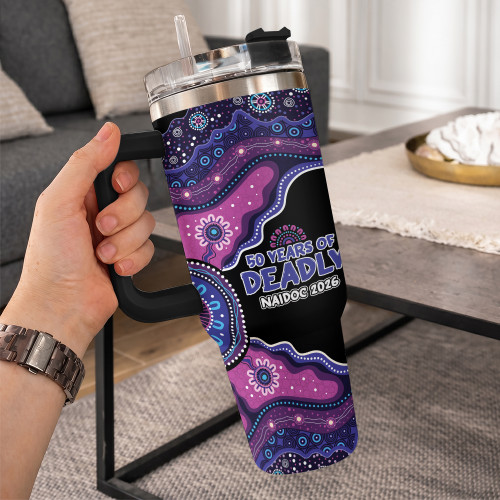 Indigenous Australian Aboriginal 40oz Tumbler Naidoc Journey Of Ancestral Spirit Paths