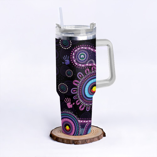 Indigenous Australian Aboriginal 40oz Tumbler Naidoc Week 2026 50 Years Of Deadly Circle Of Memory Pathways