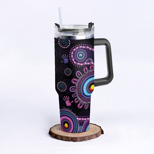 Indigenous Australian Aboriginal 40oz Tumbler Naidoc Week 2026 50 Years Of Deadly Circle Of Memory Pathways