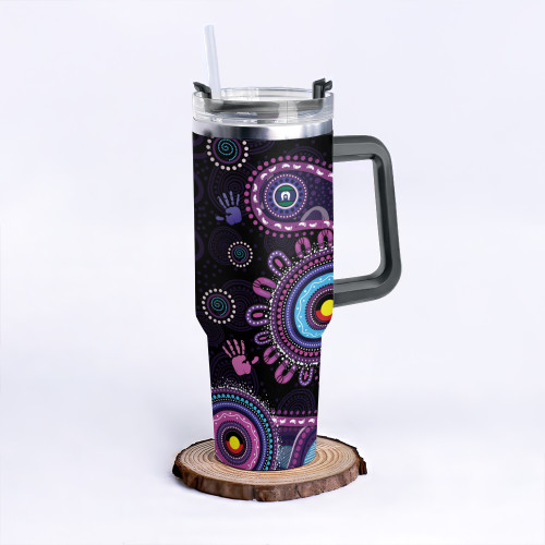 Indigenous Australian Aboriginal 40oz Tumbler Naidoc Week 2026 50 Years Of Deadly Circle Of Memory Pathways