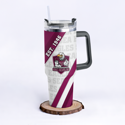 Manly Warringah Sea Eagles 40oz Tumbler Breaking Through Limits With Every Line