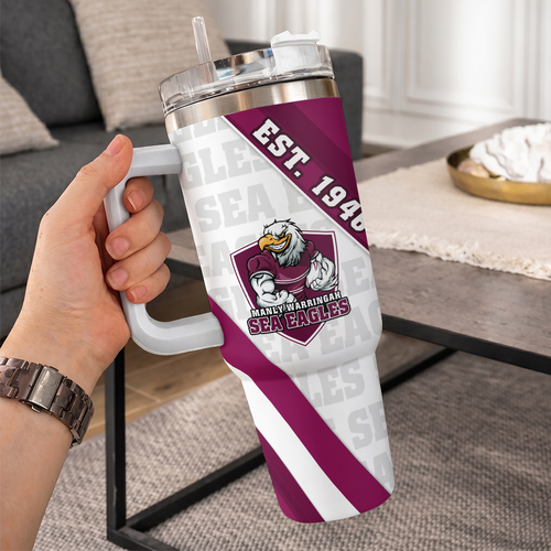 Manly Warringah Sea Eagles 40oz Tumbler Breaking Through Limits With Every Line