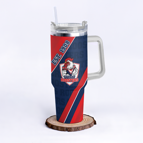Sydney Roosters 40oz Tumbler Breaking Through Limits With Every Line