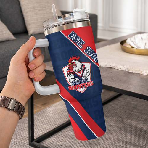 Sydney Roosters 40oz Tumbler Breaking Through Limits With Every Line