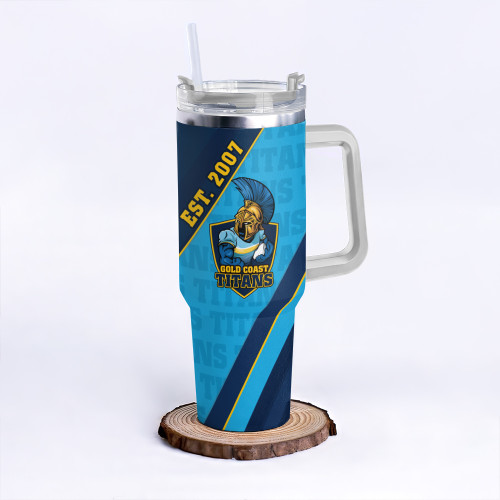 Gold Coast Titans 40oz Tumbler Breaking Through Limits With Every Line