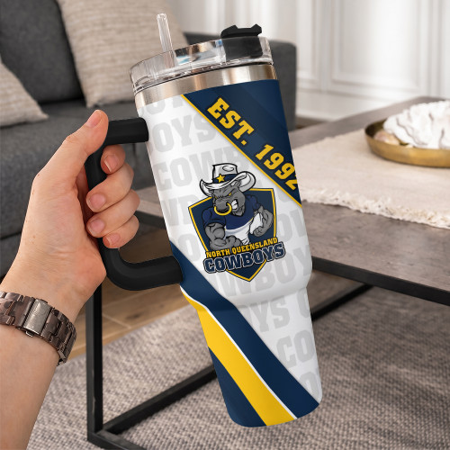 North Queensland Cowboys 40oz Tumbler Breaking Through Limits With Every Line