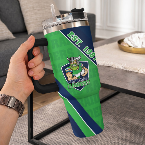 Canberra Raiders 40oz Tumbler Breaking Through Limits With Every Line