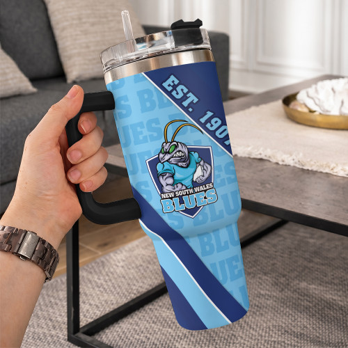 New South Wales Blues 40oz Tumbler Breaking Through Limits With Every Line
